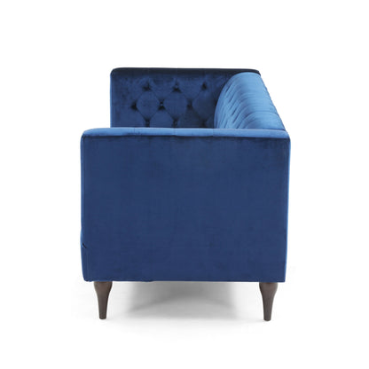 Divano a 3 posti in velluto contemporaneo Loomis di Christopher Knight Home