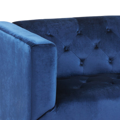 Divano a 3 posti in velluto contemporaneo Loomis di Christopher Knight Home