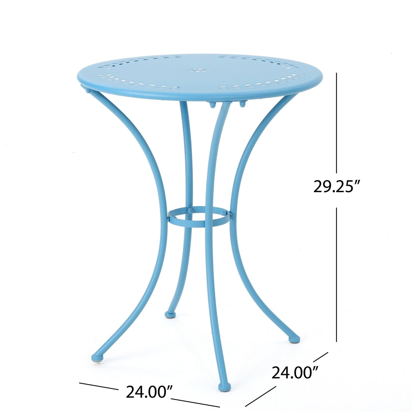 Set da bistrot da esterno Lourdes da 3 pezzi in ghisa di Christopher Knight Home