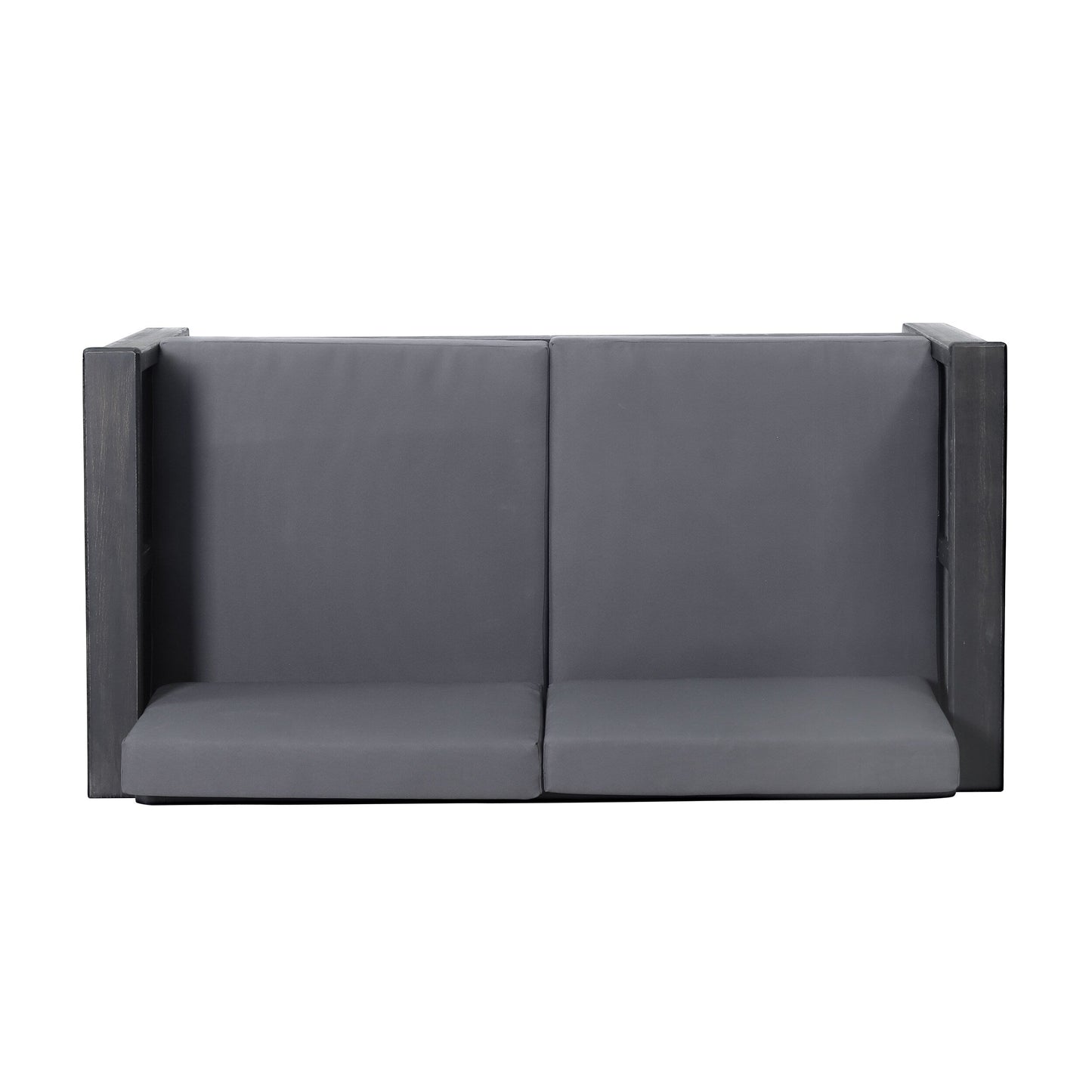 Set di divano a due posti e tavolino da caffè Louver in legno di acacia con cuscini di Christopher Knight Home