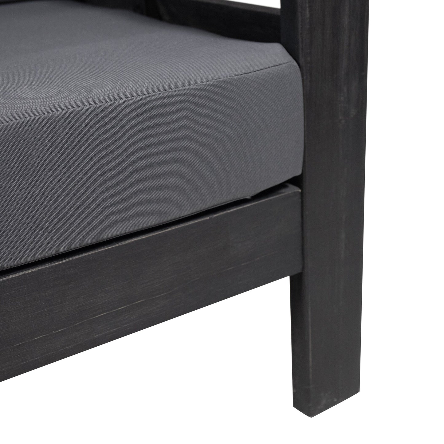 Set di divano a due posti e tavolino da caffè Louver in legno di acacia con cuscini di Christopher Knight Home