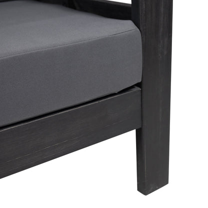 Set di divano a due posti e tavolino da caffè Louver in legno di acacia con cuscini di Christopher Knight Home