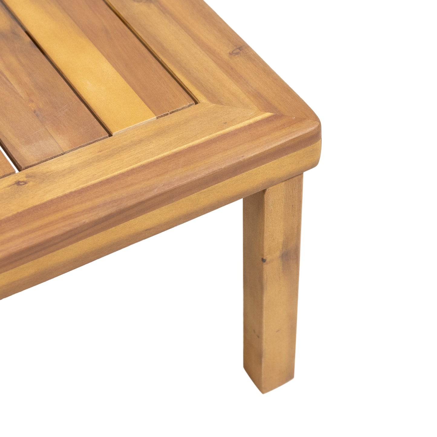 Set di divano a due posti e tavolino da caffè Louver in legno di acacia con cuscini di Christopher Knight Home