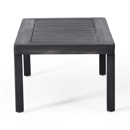 Set di divano a due posti e tavolino da caffè Louver in legno di acacia con cuscini di Christopher Knight Home