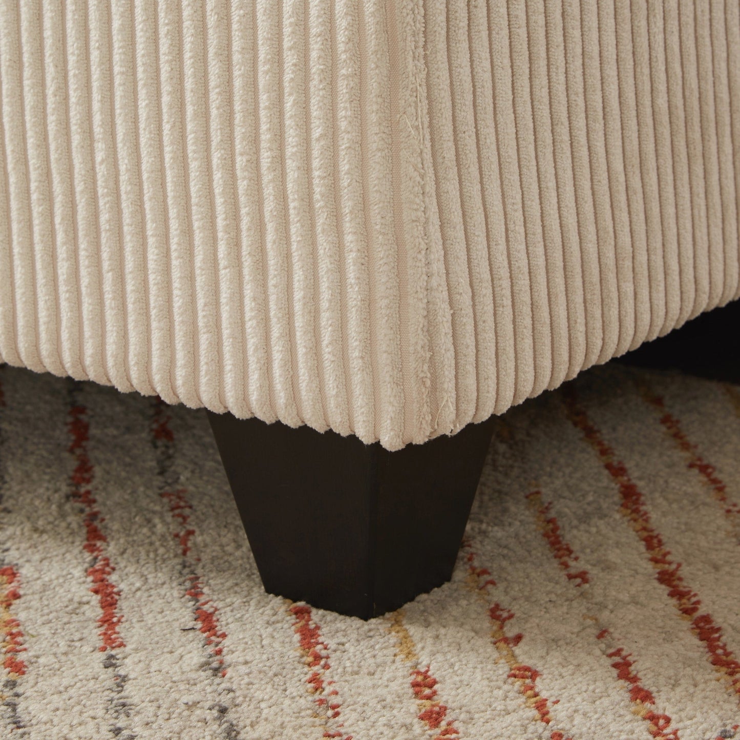 Divano a due posti, divano letto in velluto a coste con porte USB