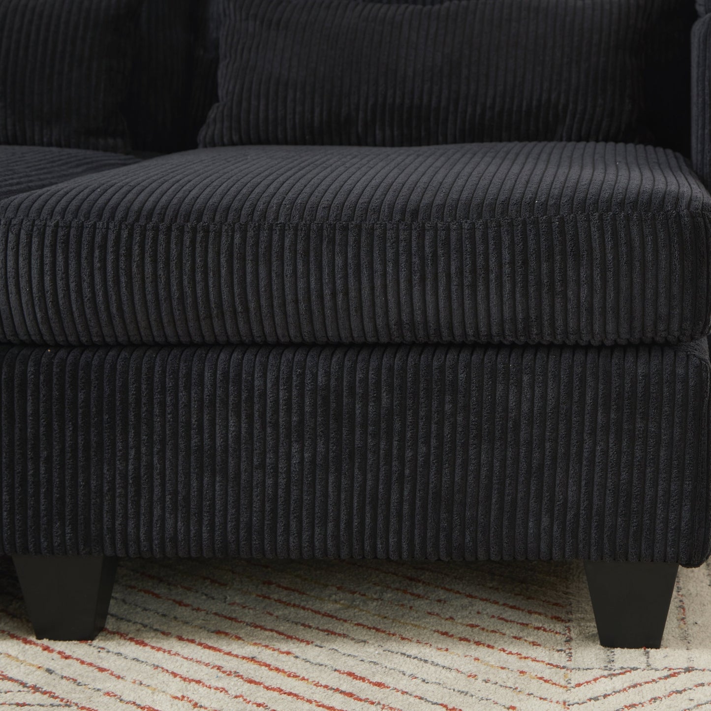 Divano a due posti, divano letto in velluto a coste con porte USB