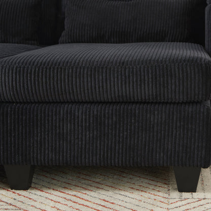 Divano a due posti, divano letto in velluto a coste con porte USB