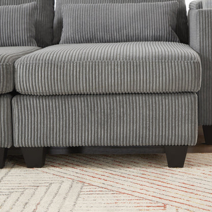 Divano a due posti, divano letto in velluto a coste con porte USB