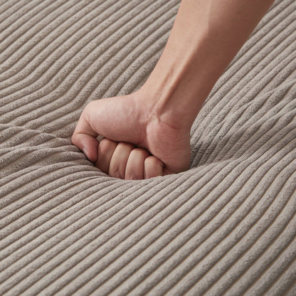 Divano a due posti, divano letto in velluto a coste con porte USB