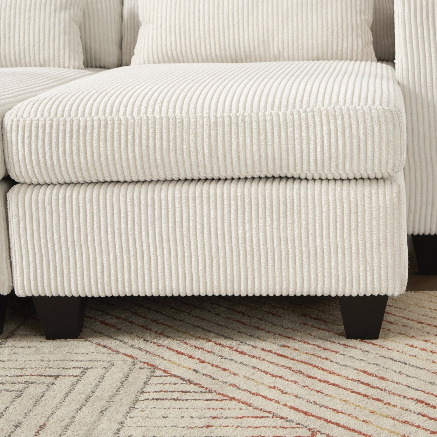 Divano a due posti, divano letto in velluto a coste con porte USB