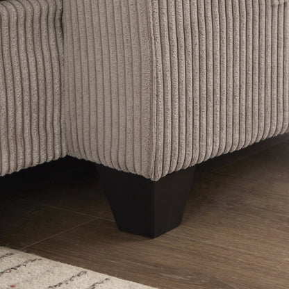 Divano a due posti, divano letto in velluto a coste con porte USB