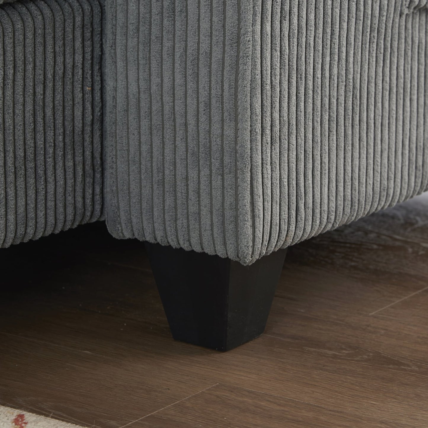 Divano a due posti, divano letto in velluto a coste con porte USB