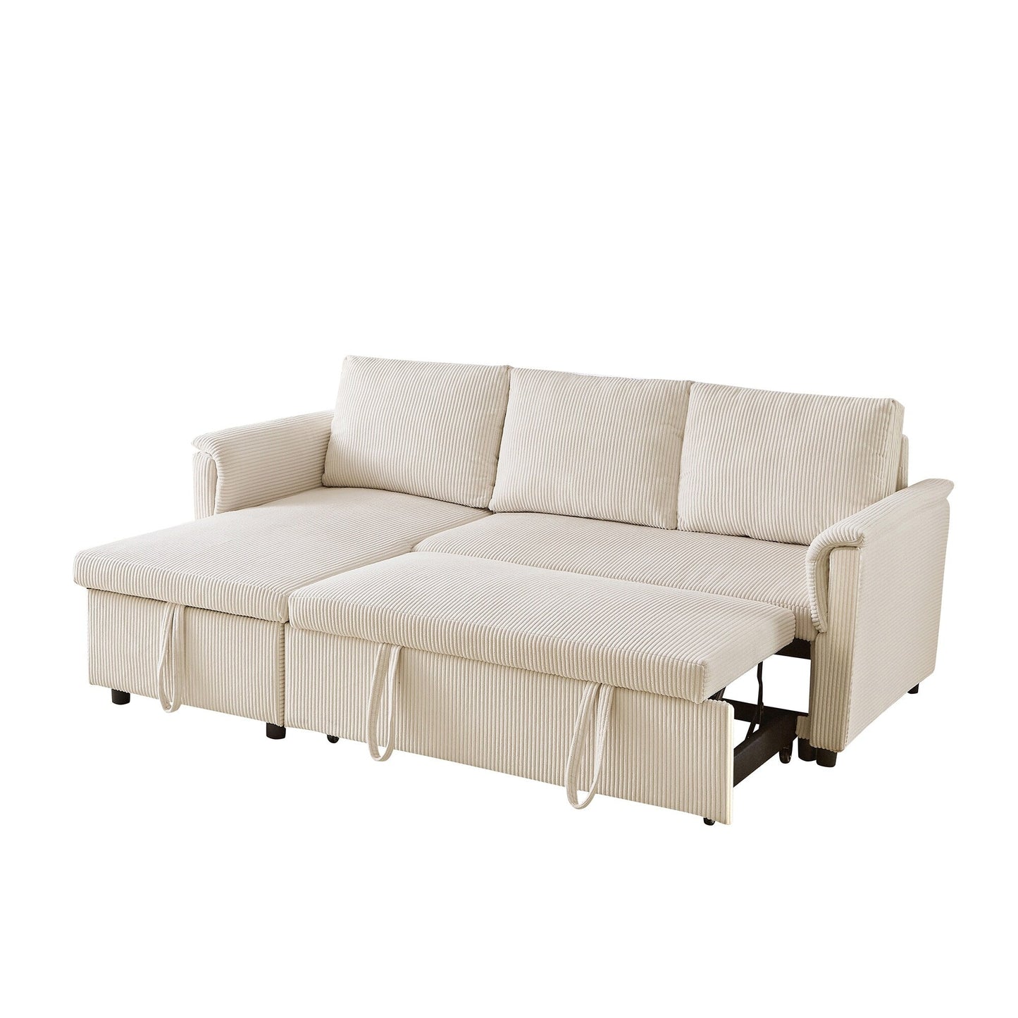 Divano a due posti con chaise longue, divano modulare convertibile a L con chaise longue contenitore