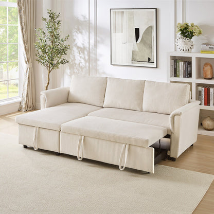 Divano a due posti con chaise longue, divano modulare convertibile a L con chaise longue contenitore
