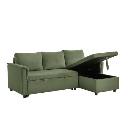 Divano a due posti con chaise longue, divano modulare convertibile a L con chaise longue contenitore
