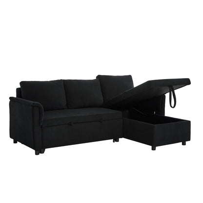 Divano a due posti con chaise longue, divano modulare convertibile a L con chaise longue contenitore