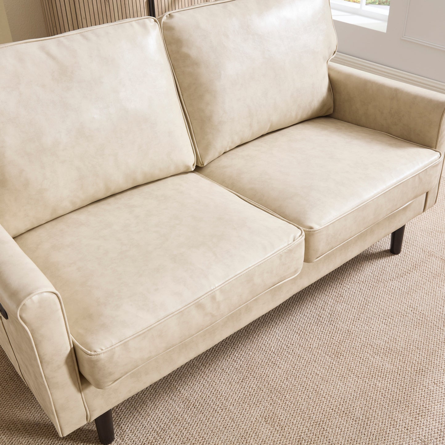 Divano a due posti, divani a 2 posti per soggiorno, divano piccolo con USB e fodera per cuscino rimovibile