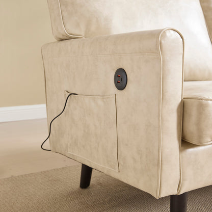 Divano a due posti, divani a 2 posti per soggiorno, divano piccolo con USB e fodera per cuscino rimovibile