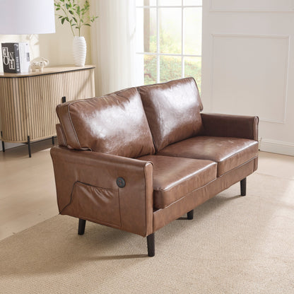 Divano a due posti, divani a 2 posti per soggiorno, divano piccolo con USB e fodera per cuscino rimovibile