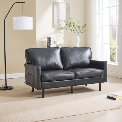 Divano a due posti, divani a 2 posti per soggiorno, divano piccolo con USB e fodera per cuscino rimovibile