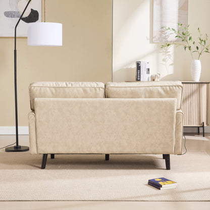 Divano a due posti, divani a 2 posti per soggiorno, divano piccolo con USB e fodera per cuscino rimovibile