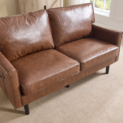 Divano a due posti, divani a 2 posti per soggiorno, divano piccolo con USB e fodera per cuscino rimovibile