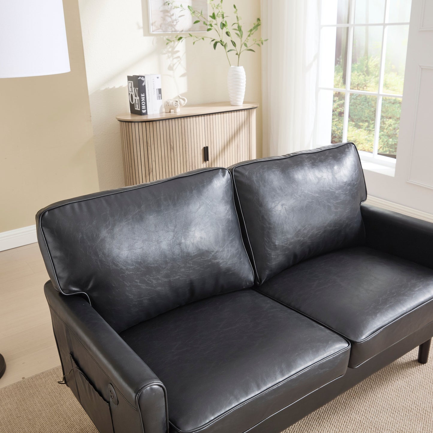 Divano a due posti, divani a 2 posti per soggiorno, divano piccolo con USB e fodera per cuscino rimovibile