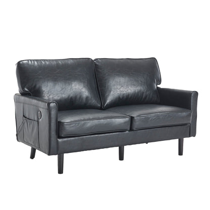 Divano a due posti, divani a 2 posti per soggiorno, divano piccolo con USB e fodera per cuscino rimovibile