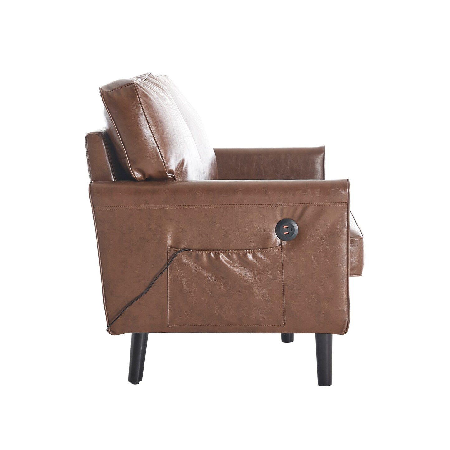 Divano a due posti, divani a 2 posti per soggiorno, divano piccolo con USB e fodera per cuscino rimovibile