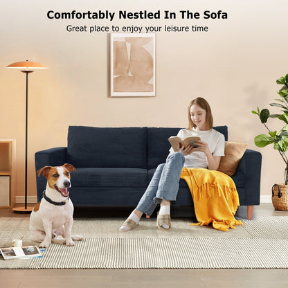 82.7 Divani per soggiorno, comodi divani a due posti, divano a due posti in velluto a coste, facile da montare per piccoli spazi