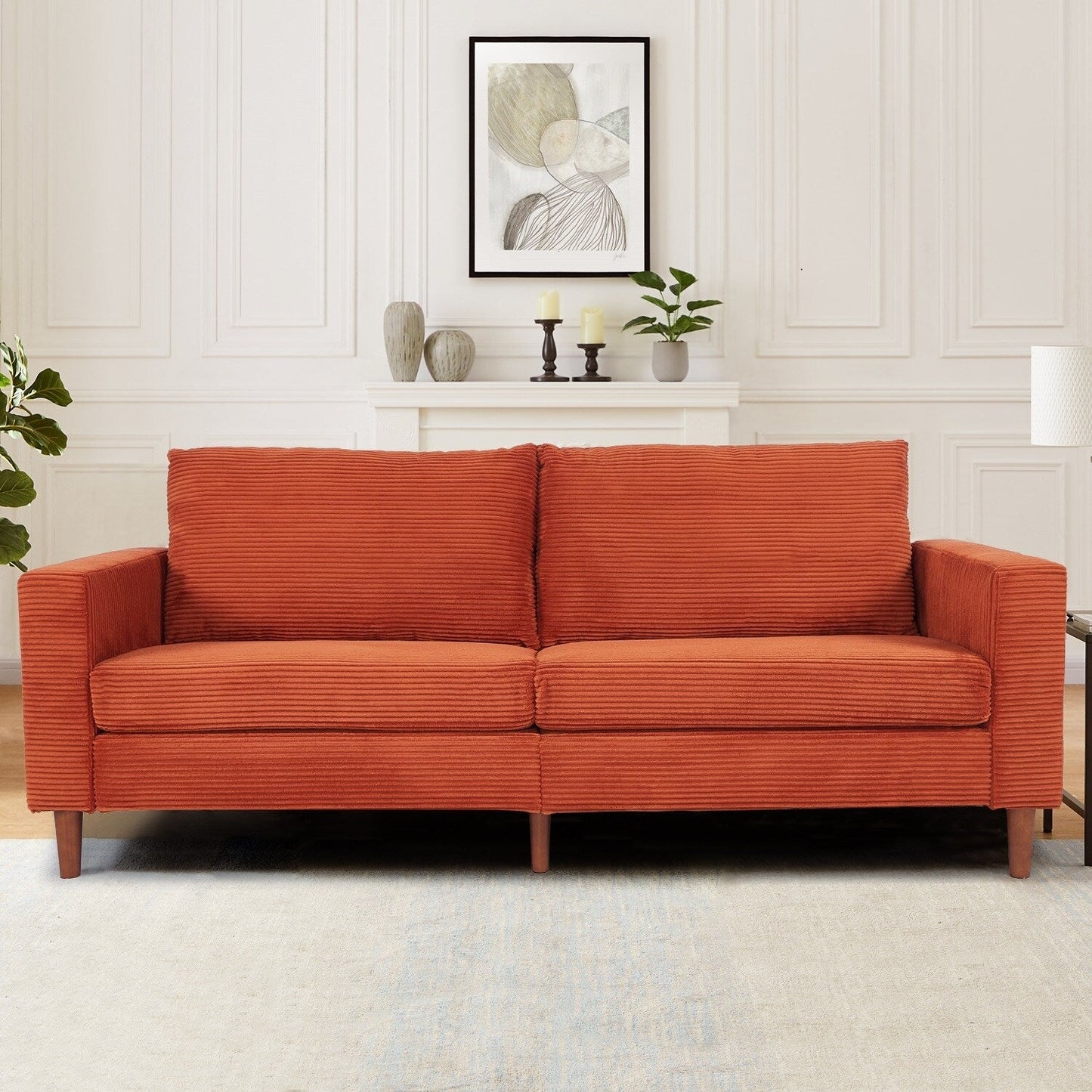 82.7 Divani per soggiorno, comodi divani a due posti, divano a due posti in velluto a coste, facile da montare per piccoli spazi