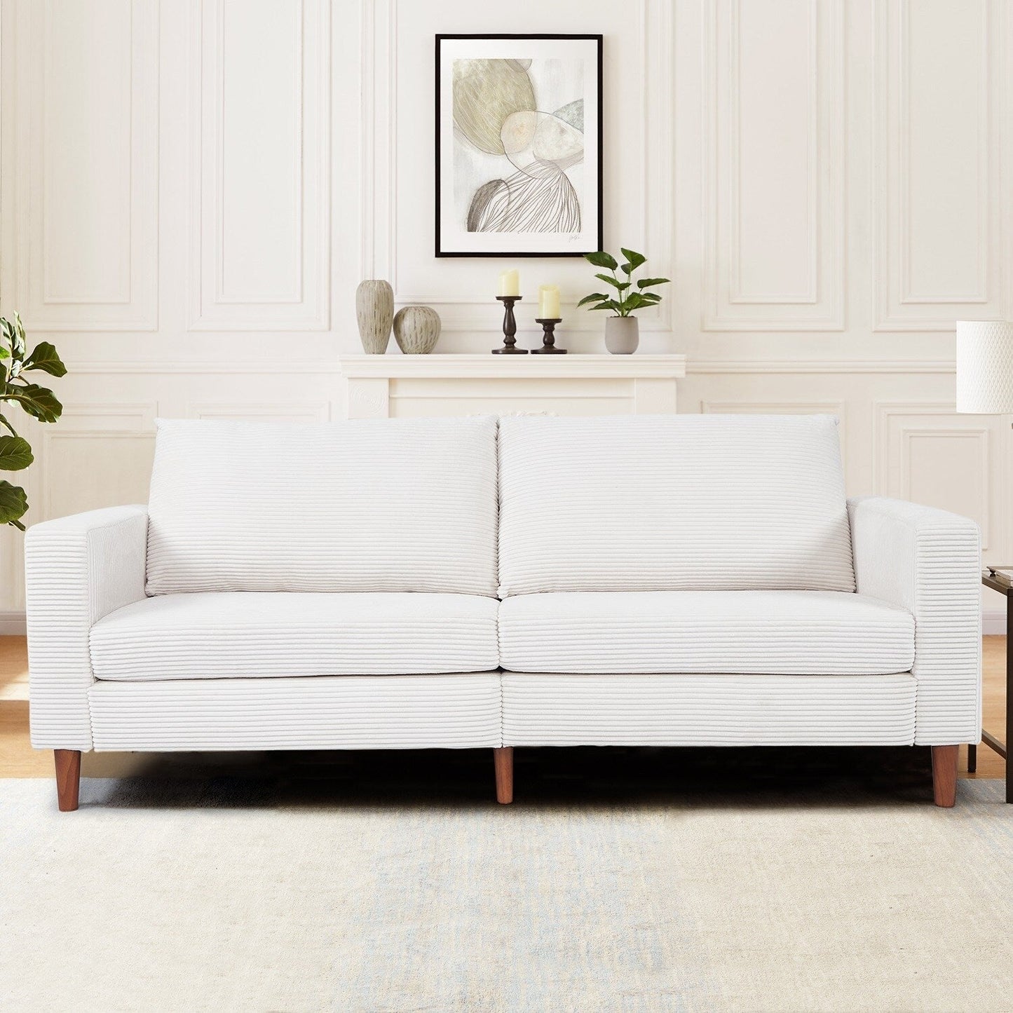 82.7 Divani per soggiorno, comodi divani a due posti, divano a due posti in velluto a coste, facile da montare per piccoli spazi