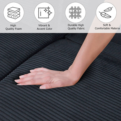 82.7 Divani per soggiorno, comodi divani a due posti, divano a due posti in velluto a coste, facile da montare per piccoli spazi