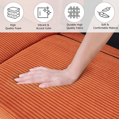 82.7 Divani per soggiorno, comodi divani a due posti, divano a due posti in velluto a coste, facile da montare per piccoli spazi