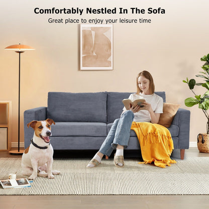 82.7 Divani per soggiorno, comodi divani a due posti, divano a due posti in velluto a coste, facile da montare per piccoli spazi