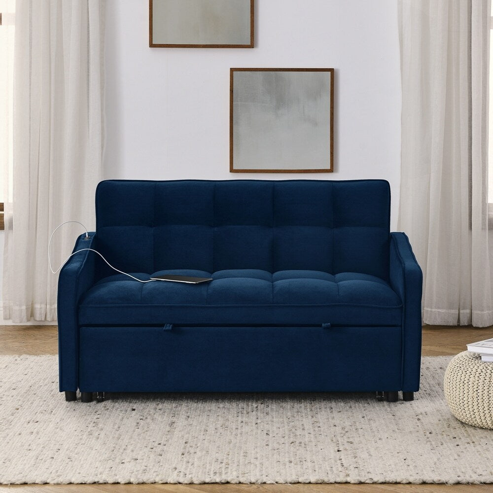 Divano letto a due posti con letto estraibile e schienale regolabile - 2 posti