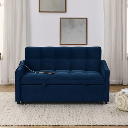 Divano letto a due posti con letto estraibile e schienale regolabile - 2 posti