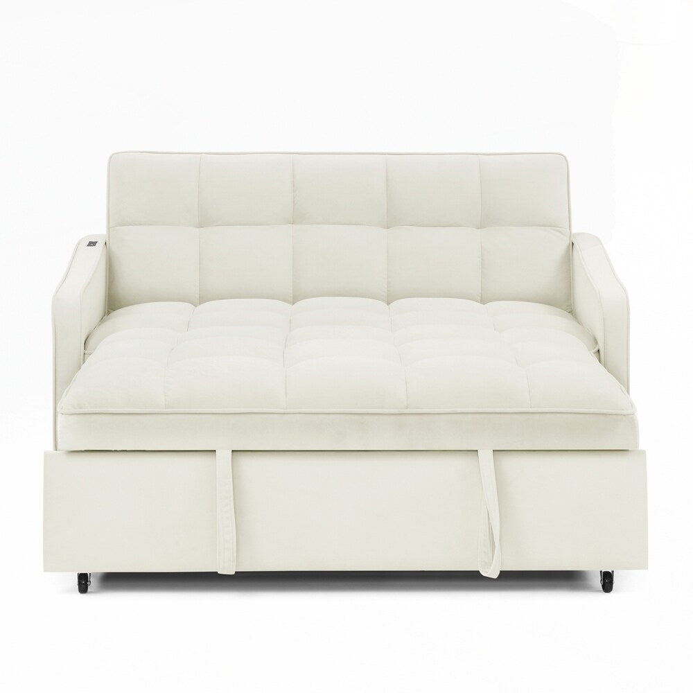 Divano letto a due posti con letto estraibile e schienale regolabile - 2 posti