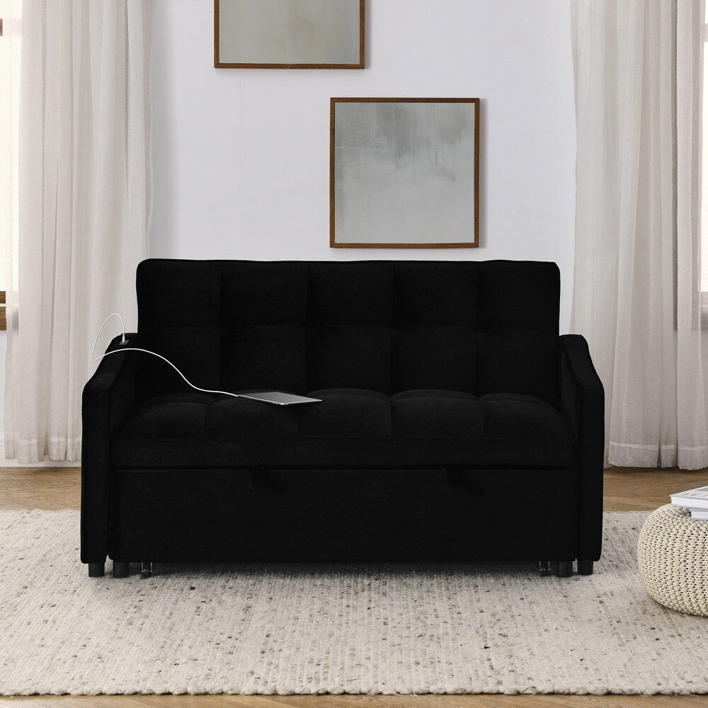 Divano letto a due posti con letto estraibile e schienale regolabile - 2 posti