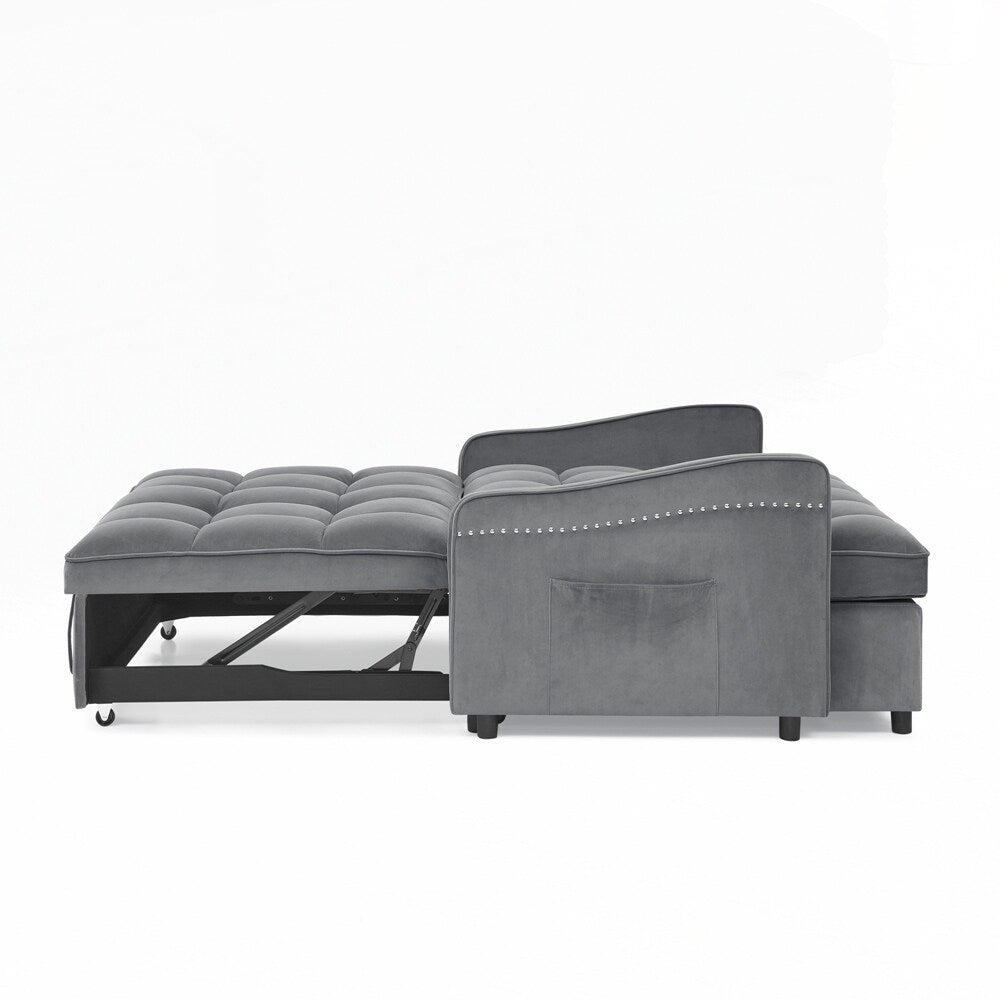 Divano letto a due posti con letto estraibile e schienale regolabile - 2 posti