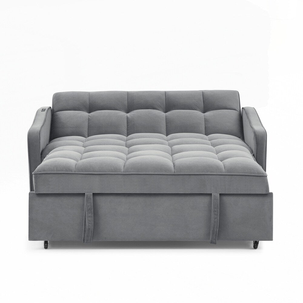 Divano letto a due posti con letto estraibile e schienale regolabile - 2 posti