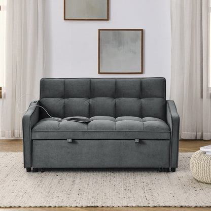 Divano letto a due posti con letto estraibile e schienale regolabile - 2 posti