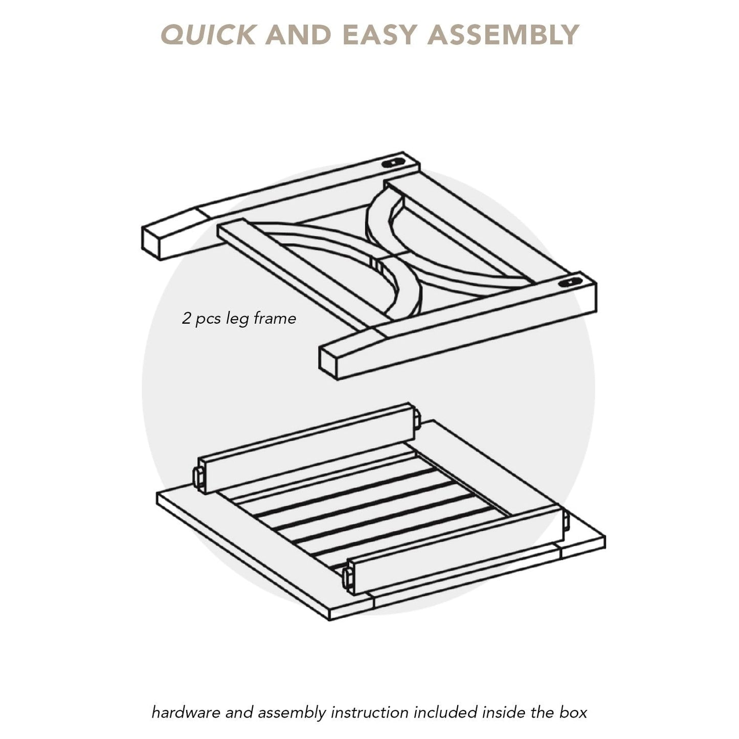 Set da conversazione per esterni Cambridge Casual Lowell in legno di teak da 5 pezzi