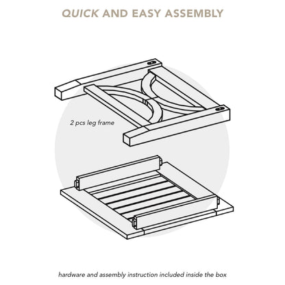 Set da conversazione per esterni Cambridge Casual Lowell in legno di teak da 5 pezzi