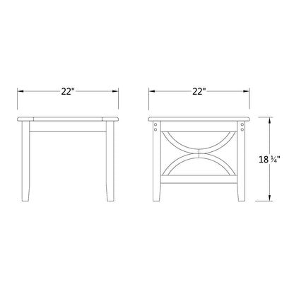 Set da conversazione per esterni Cambridge Casual Lowell in legno di teak da 5 pezzi