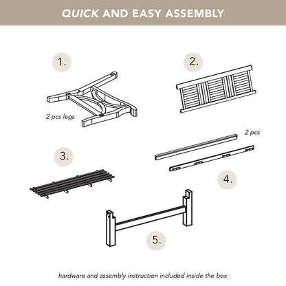 Set da conversazione per esterni Cambridge Casual Lowell in legno di teak da 5 pezzi