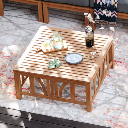 Set da giardino componibile Cambridge Casual Lowell in teak da 8 pezzi con cuscino