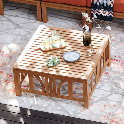 Set da giardino componibile Cambridge Casual Lowell in teak da 8 pezzi con cuscino