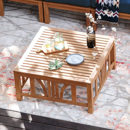 Set da giardino componibile Cambridge Casual Lowell in teak da 8 pezzi con cuscino