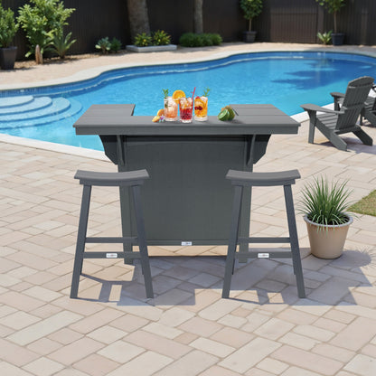 Bancone da bar LuXeo Bailey-Cabo, set da 3 pezzi